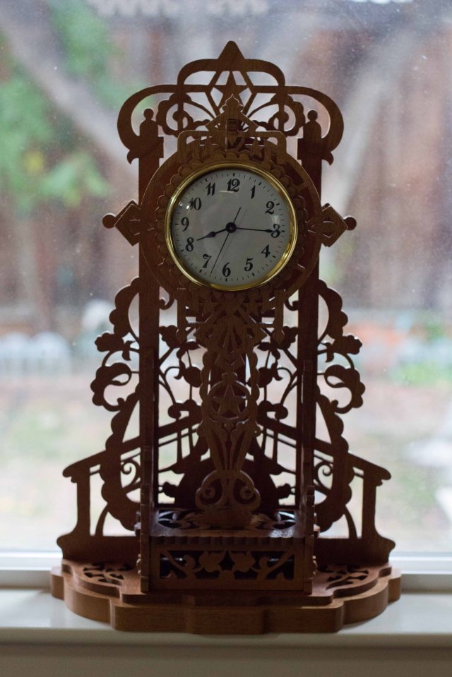 Fretwork Clock