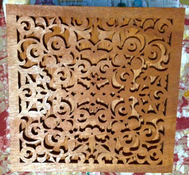 fretwork box with marquetry