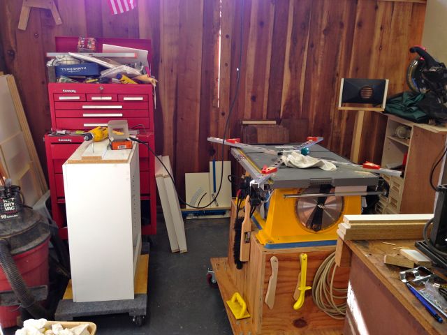 With the wood and dust gone my outside shop looks very clean and has lots of space.