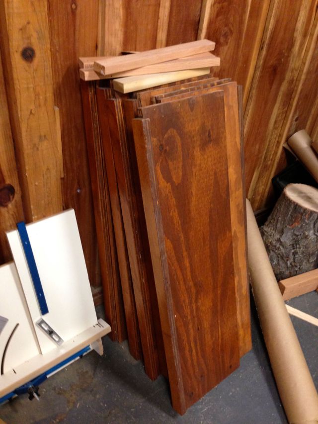 I got a whole stack of them shelves.