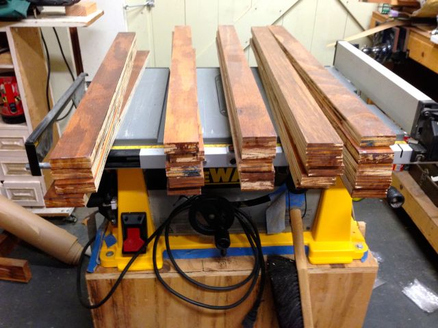 The table saw does a nice job of ripping the parts to width.