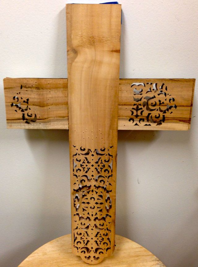 This is the back of the cross.  You start to see how the finished piece is going to look.