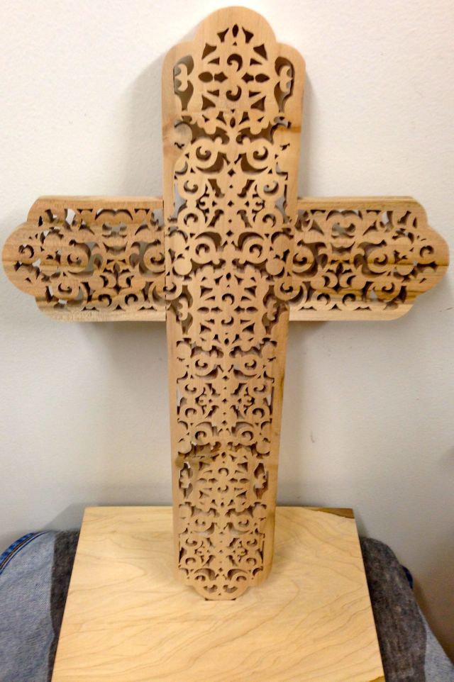 Back of the cross with the base.  