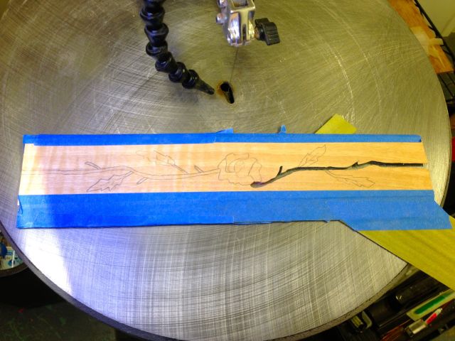 The piece is 2 inches high by 12 long.  The is after the first cut.