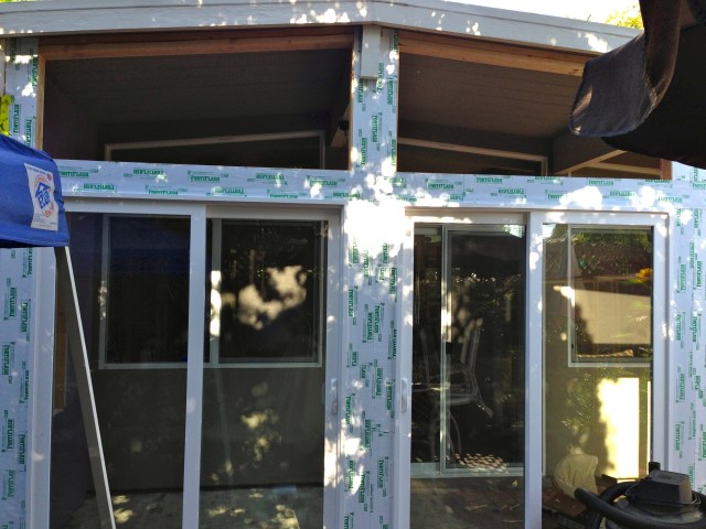 Two of the three windows.  There is another to the right that I couldn't get in frame.