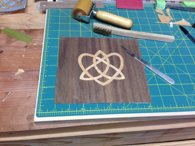 The Celtic knot is fully cut.