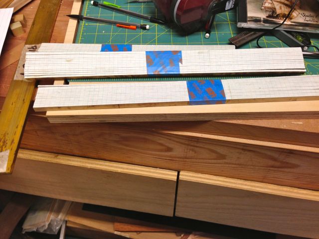 Three sets of sticks for a special gift.