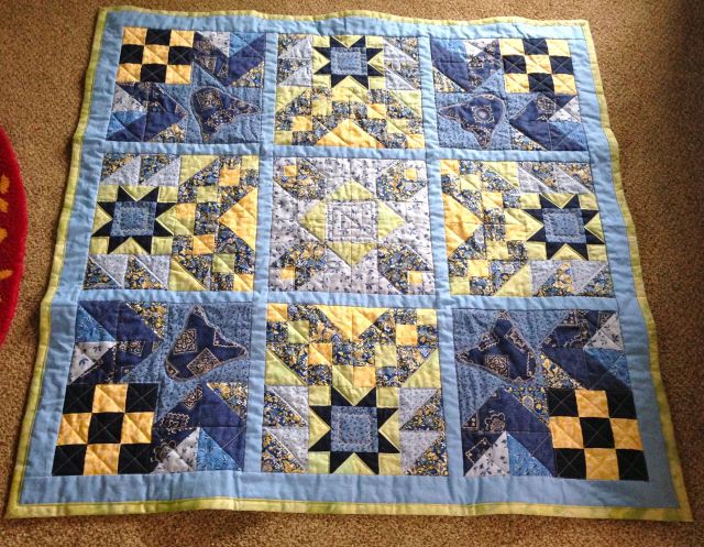 Quilt from a men's quilting class I took.